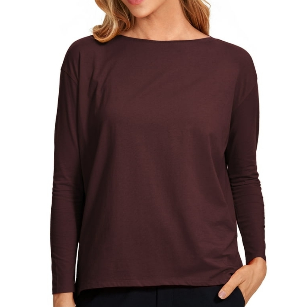 Crazy Yoga Elegant Burgundy Women's Top
